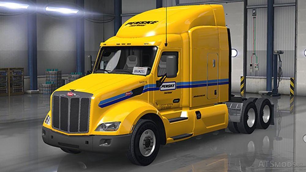 Peterbilt 579 Penske Truck Rental Skin  American Truck Simulator mods