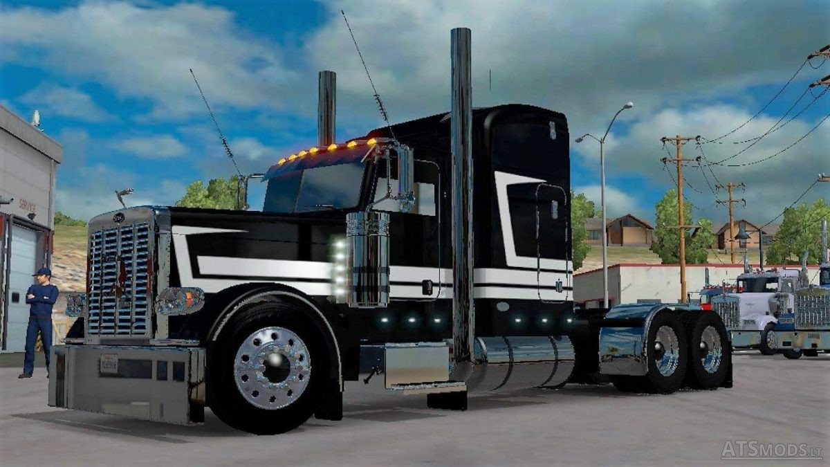 Peterbilt Black & White Skin V2 | American Truck Simulator mods