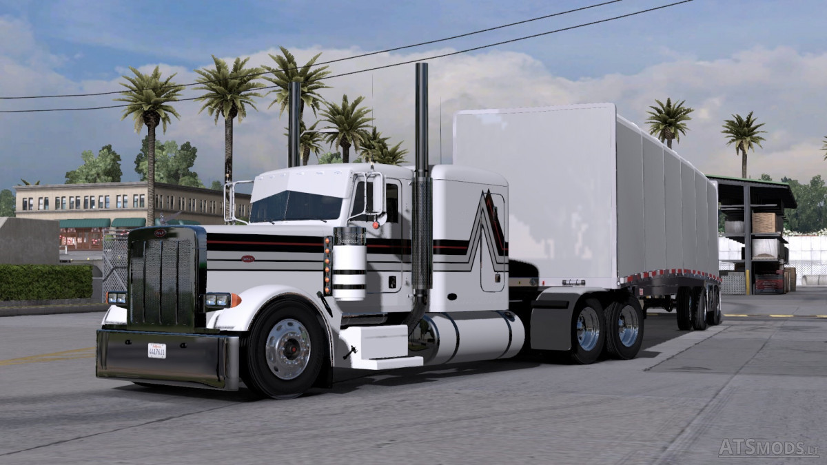 Peterbilt White CB Skin | American Truck Simulator mods