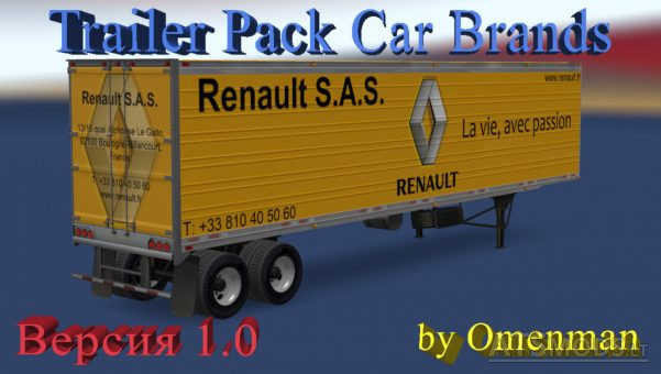 Mod trailers with skins logos of car brands Trailer Pack Car Brands v 1.0 for v.1.28