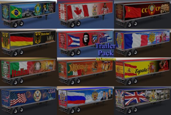 Big pack SCS trailers with skins from Omenman Trailer Pack by Omenman v 14.1