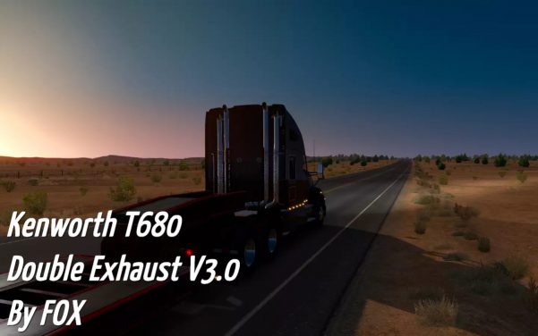  Fixes of bugs and bugs found in previous versions Kenworth T680 Double Exhaust V3.0 SP/MP