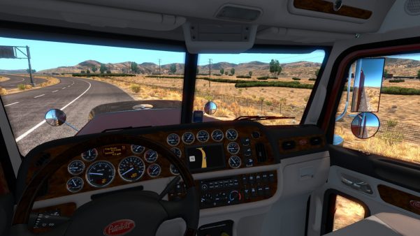 This simple mod changes the dashboard backlight from orange to light blue Light blue dashboard backlight for Peterbilt 389 by SCS