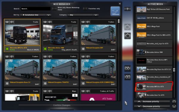  Working now as standalone mod without any other MB trucks and with Mercedes Trucks Megapa Mercedes Benz MP2 for ATS 1.31.x Fixed + Standalone