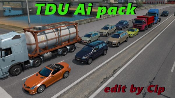 the first link is the main mod compatible with any other traffic pack and traffic density  TDU Traffic Pack ATS 1.33 edit by Cip + Sounds (v 1.1)