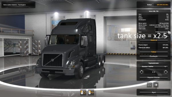  All trucks x2.5 tank size + engine torq v1