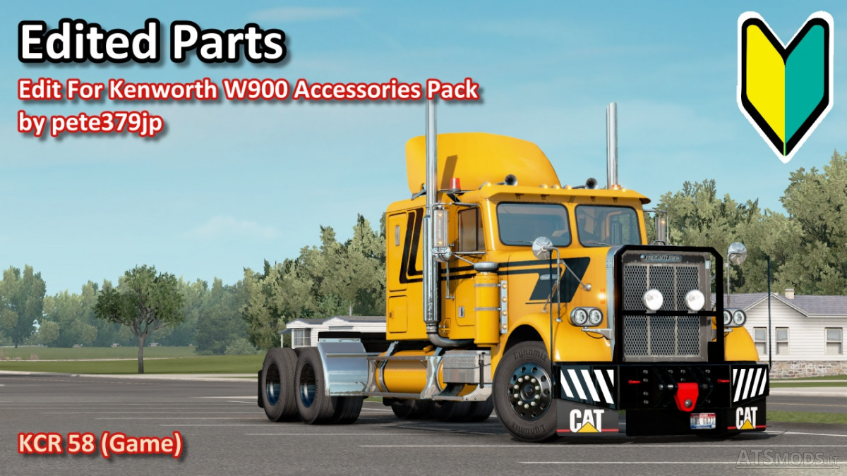 Edit For Kenworth W900 Accessories Pack (V1.2) American Truck Simulator mods