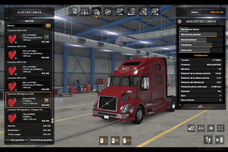 Cummins ISX engines & sounds pack v 1.2 for ATS (v 1.39 – 1.42)
