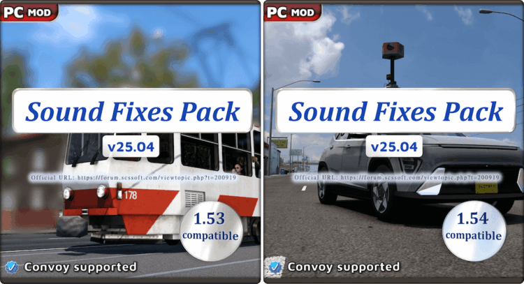 Sound Fixes Pack v25.04 (ATS 1.54 open beta)