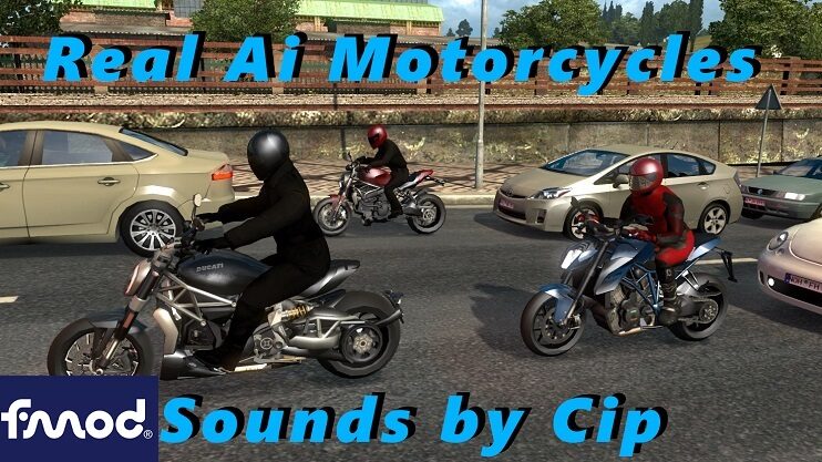 Real Ai Motorcycles Sounds 1.56 (addon to Motorcycles traffic pack by Jazzycat v6.5.*)
