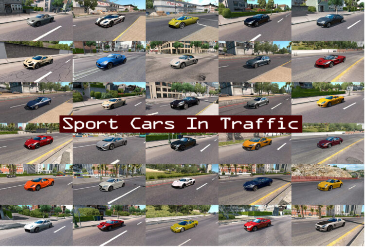Sport Cars Traffic Pack (ATS) by TrafficManiac v12.7.10
