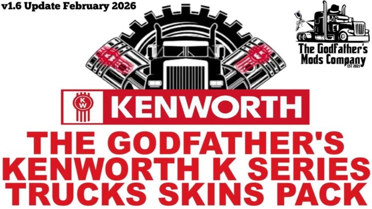 The Godfathers Kenworth K Series Trucks Skins Pack v1.6