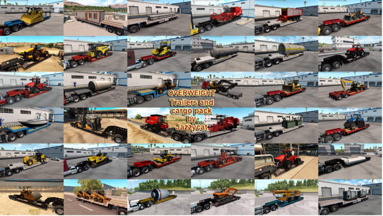 Overweight Trailers and Cargo Pack by Jazzycat v6.2.2