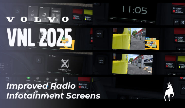 Volvo VNL 2025 – Improved Radio Infotainment Screens v1.0