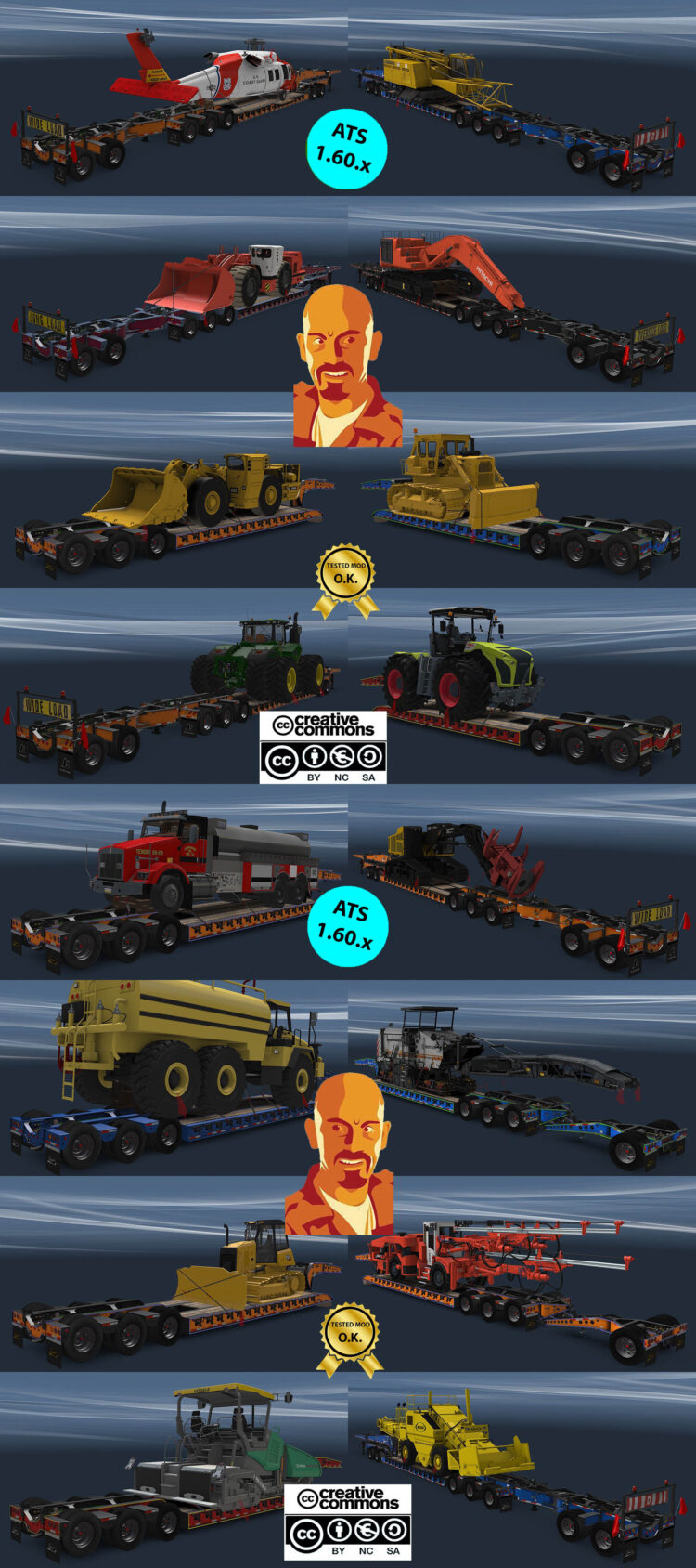 ETNYRE ULTIMATE LOWBOY TRAILERS PACK ATS 1.59-1.60.x (EXCLUSIVE MOD)