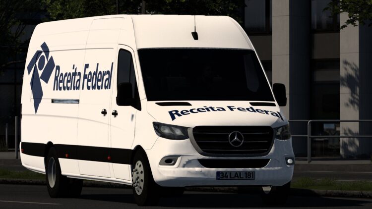 8K RECEITA FEDERAL MERCEDES-BENZ SPRINTER TRZPRO BY RODONITCHO MODS 1.40 1.61 13 07 2026