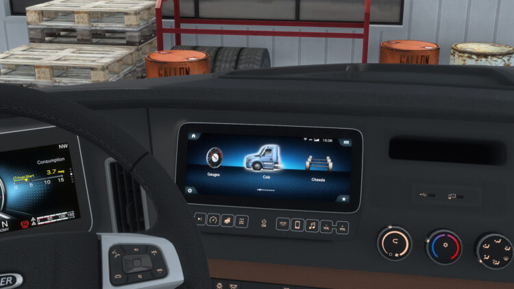 Freightliner Cascadia 2024 (Gen 5) - Improved Infotainment Screens