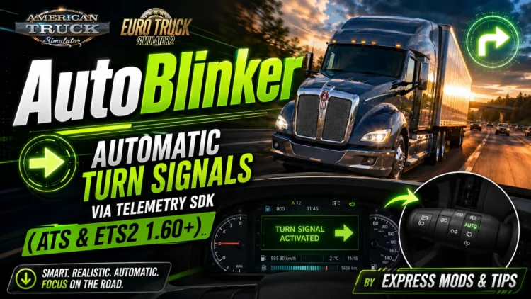 AutoBlinker v1.0 – Automatic Turn Signals via Telemetry SDK ATS 1.60