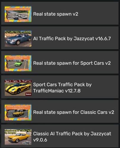Realistic state spawn for Jazzycat's cars
