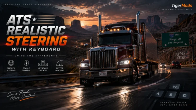 [1.61] ATS Realistic Steering with Keyboard – V3.1.21