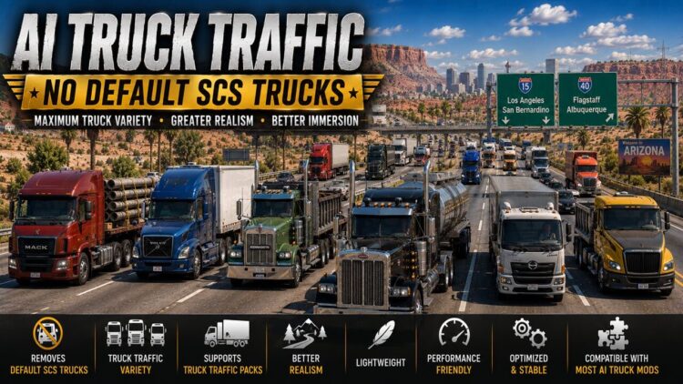 AI Traffic No Default SCS Trucks V1.3