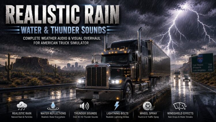 ATS Realistic Rain And Water And Thunder Sounds V10.1