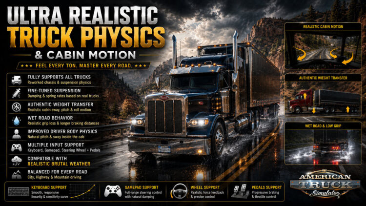 ATS Ultra Realistic Truck Physics & Cabin Motion V3.0