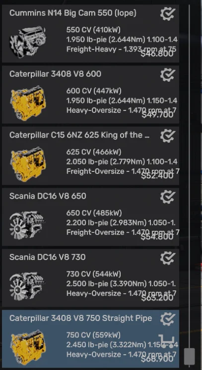EXPRESS ENGINE PACK – CUMMINS N14, CAT C15 6NZ, MACK E9 V8, DETROIT 8V92 V1.2 1.61