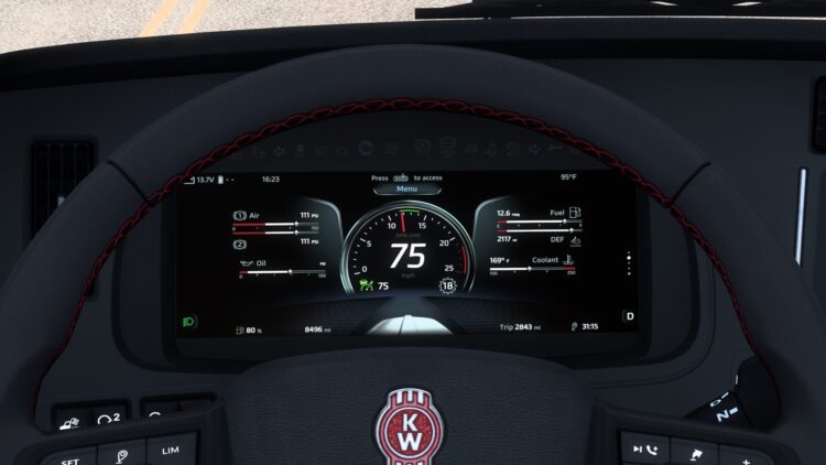 Kenworth T680 Next Gen Improved Dashboard