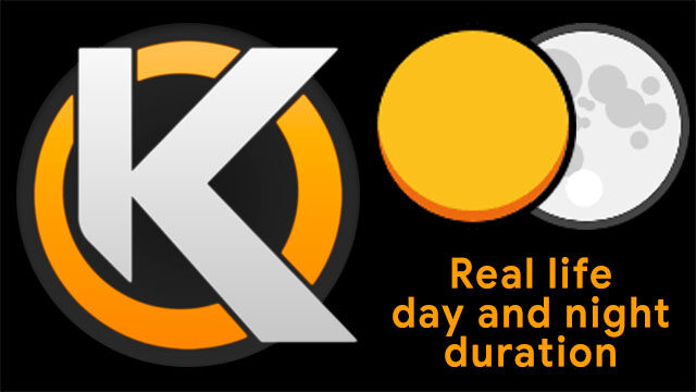 Real life day and night duration