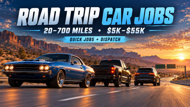 Road Trip Car Jobs | 20–700 Miles | $5K–$55K Pay