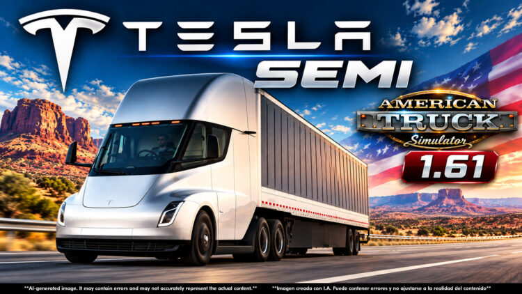 TESLA SEMI TRUCK 2019 + TRAILER v3.0 ATS 1.60-1.61.x