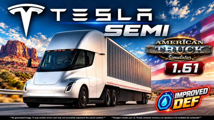 TESLA SEMI TRUCK 2019 v3.0 IMPROVED DEF