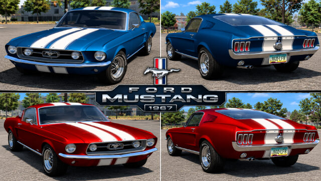 1967 Ford Mustang – Matte Metallic Racing Stripes