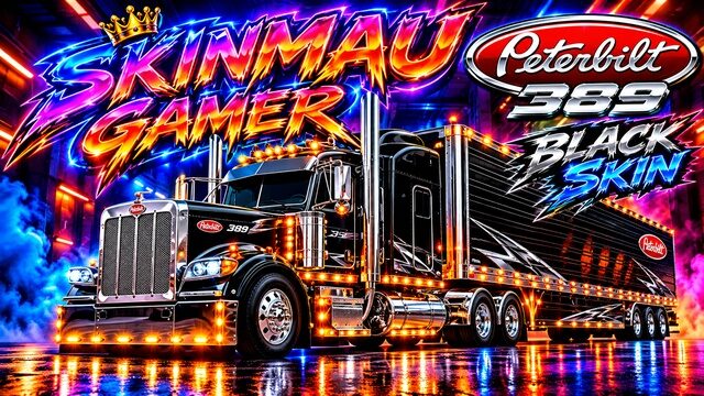 Black Skin Peterbilt 389