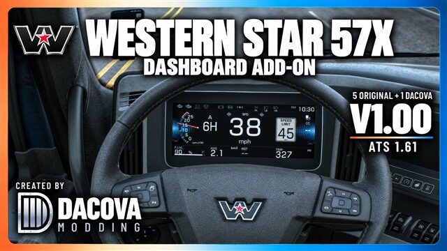 Western Star 57X Dashboard Add-on 1.00 – DACOVA MODDING
